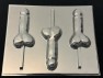 128x 6 Inch Penis Chocolate or Hard Candy Lollipop Mold NEW IMPROVED