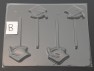 1904 Graduation Cap Chocolate Candy Lollipop Mold  FACTORY SECOND