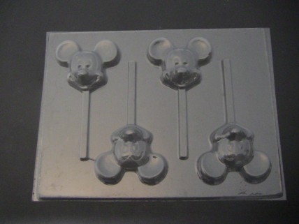 100sp Famous Male Mouse Chocolate or Hard Candy Lollipop Mold 100sp Famous Male Mouse Chocolate or Hard Candy Lollipop Mold