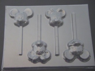 103sp Male Female Mouse Chocolate or Hard Candy Lollipop Mold