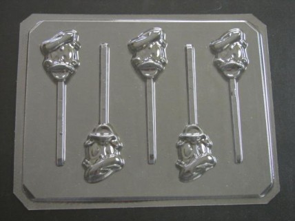 106sp Male Duck Face Chocolate or Hard Candy Lollipop Mold