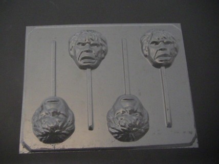 124sp Green Hunky Man Face Chocolate or Hard Candy Lollipop Mold 124sp Green Hunky Man Face Chocolate or Hard Candy Lollipop Mold