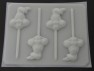 127sp Bunny Face Chocolate or Hard Candy Lollipop Mold