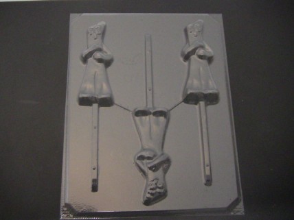 130sp Gumby Chocolate or Hard Candy Lollipop Mold