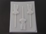 133sp Bunny Face Tall Ears Chocolate or Hard Candy Lollipop Mold