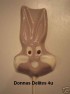 133sp Bunny Face Tall Ears Chocolate or Hard Candy Lollipop Mold