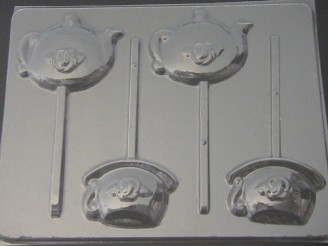 1505 Teapot, Teacup Chocolate or Hard Candy Lollipop Mold