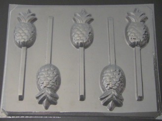 1508 Pineapple Chocolate or Hard Candy Lollipop Mold