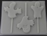 2414 Ghost Chocolate or Hard Candy Lollipop Mold