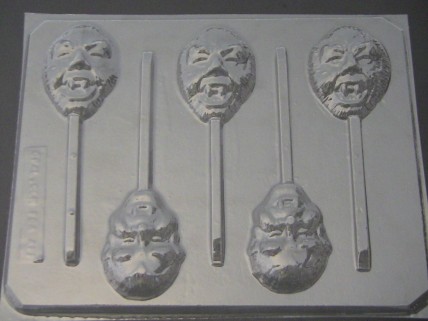 2400 Dracula Werewolf Face Chocolate or Hard Candy Lollipop Mold