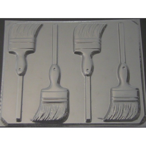 3533 Paint Brush Chocolate or Hard Candy Lollipop Mold - Molds N More