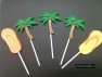 1716 Flip Flop and Palm Trees Chocolate Candy Lollipop Mold