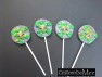 134sp Dancing Turtles Chocolate or Hard Candy Lollipop Mold