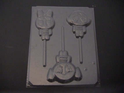 135sp Little Powerful Girls Chocolate or Hard Candy Lollipop Mold 135sp Little Powerful Girls Chocolate or Hard Candy Lollipop Mold