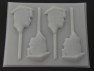 1901 Male Graduate Face Chocolate or Hard Candy Lollipop Mold  IMPROVED