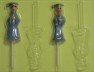 1906 Boy and Girl Graduate Chocolate or Hard Candy Lollipop Mold