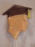 1901 Male Graduate Face Chocolate or Hard Candy Lollipop Mold  IMPROVED