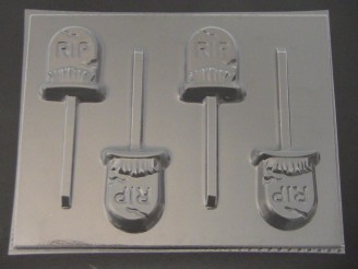 2448 Tombstone Chocolate or Hard Candy Lollipop Mold