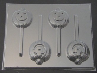 2450 Jack O' Lantern Pumpkin Chocolate or Hard Candy Lollipop Mold