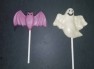 2451 Ghost and Bat Chocolate or Hard Candy Lollipop Mold