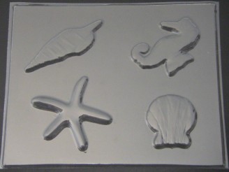 1700 Starfish Shell Sea Horse Chocolate Candy Mold