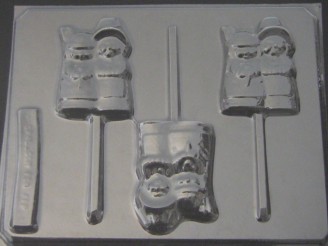 7020 Pilgrim Boy Girl Chocolate or Hard Candy Lollipop Mold